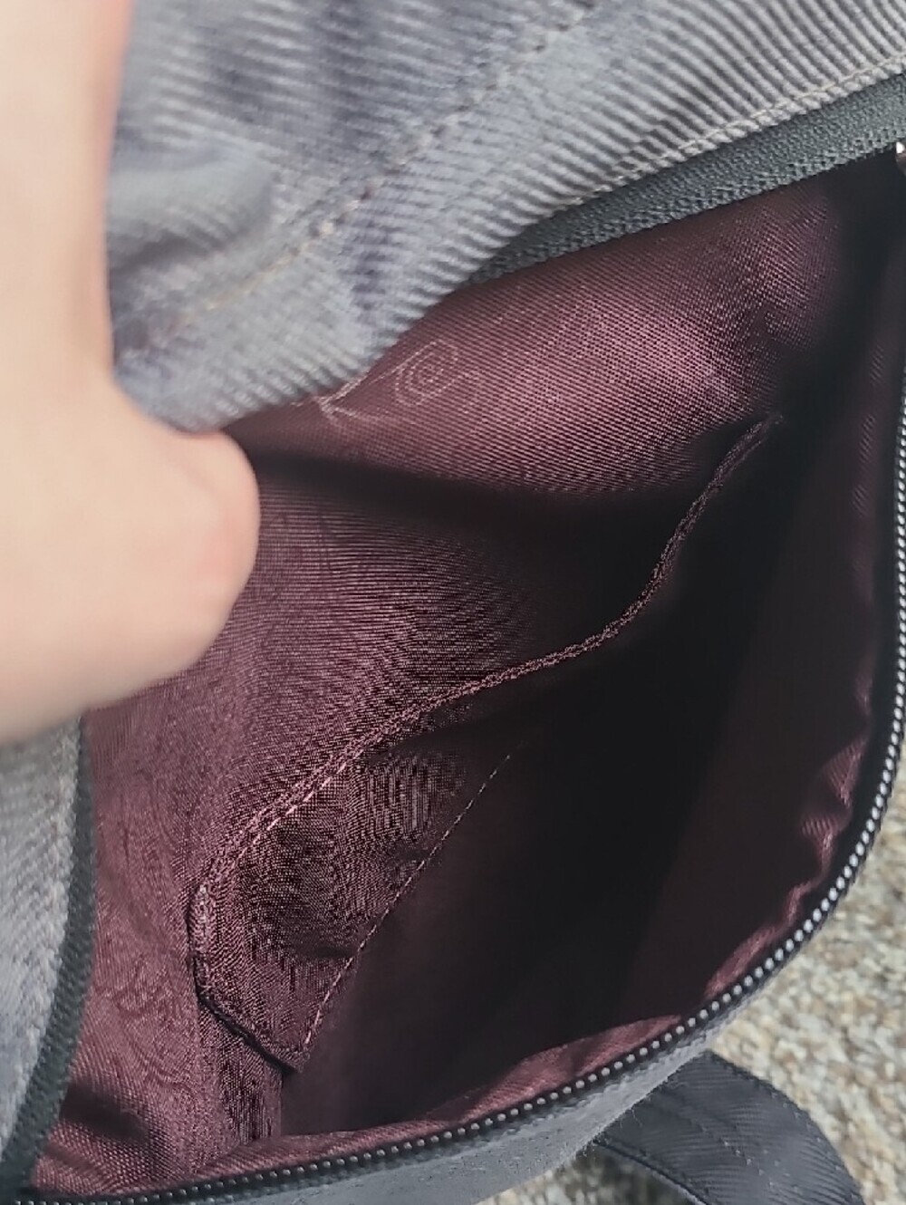 REI Gray Crossbody Bag with Embroidered Accent - Picture 7 of 12